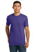 Next Level NL6210/6210 Mens CVC Jersey Short Sleeve Crewneck T-Shirt Purple Rush Model Front