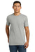 Next Level NL6210/6210 Mens CVC Jersey Short Sleeve Crewneck T-Shirt Silk Grey Model Front