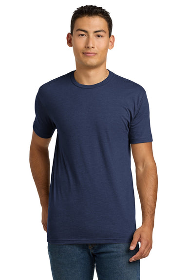 Next Level NL6210/6210 Mens CVC Jersey Short Sleeve Crewneck T-Shirt Storm Blue Model Front