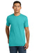 Next Level NL6210/6210 Mens CVC Jersey Short Sleeve Crewneck T-Shirt Tahiti Blue Model Front