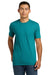 Next Level NL6210/6210 Mens CVC Jersey Short Sleeve Crewneck T-Shirt Teal Blue Model Front
