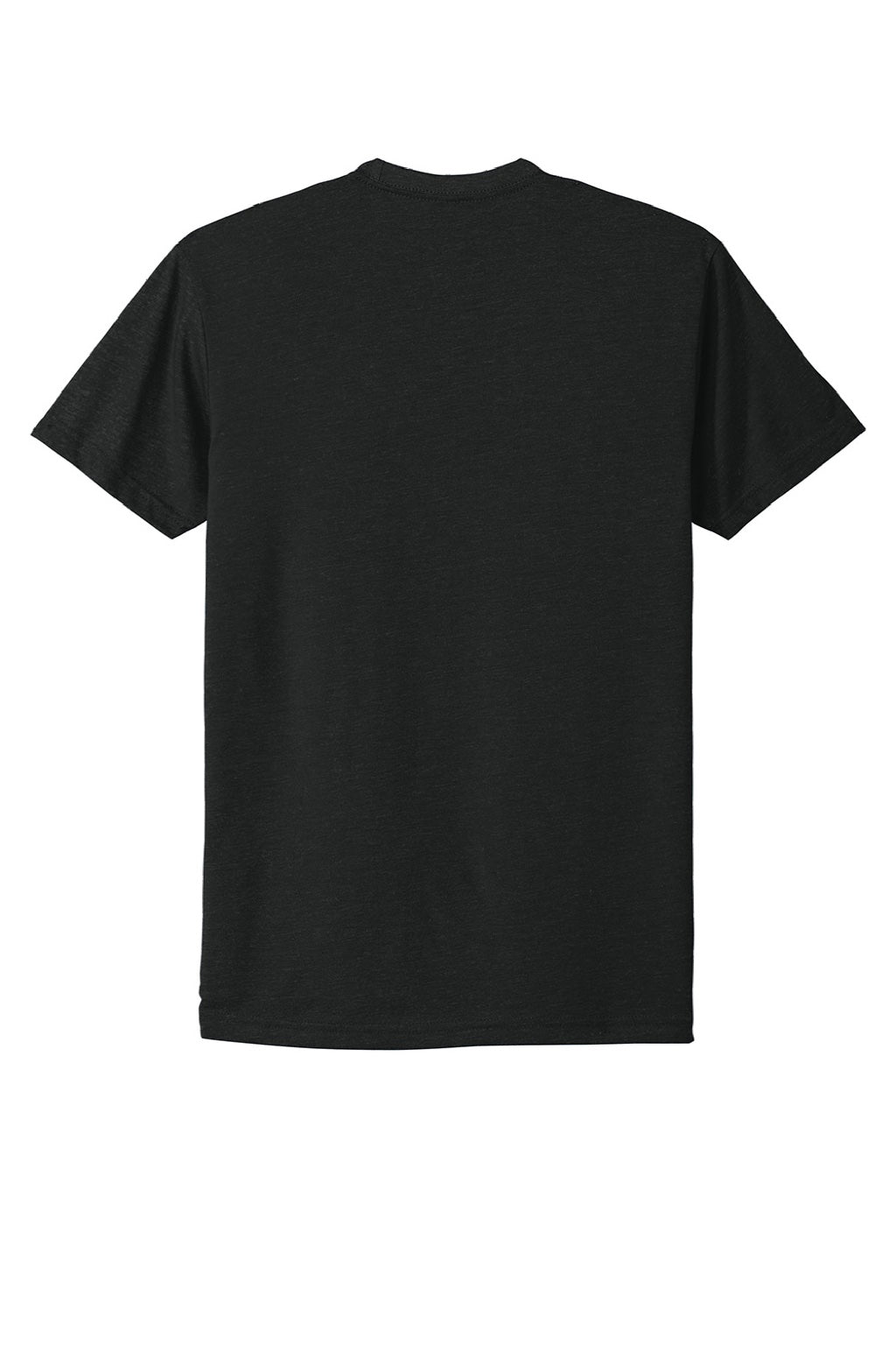 Next Level NL6210/6210 Mens CVC Jersey Short Sleeve Crewneck T-Shirt Black Flat Back
