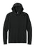 Next Level NL6221 Mens CVC Long Sleeve Hooded T-Shirt Hoodie Black Flat Front