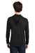 Next Level NL6221 Mens CVC Long Sleeve Hooded T-Shirt Hoodie Black Model Back