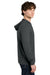 Next Level NL6221 Mens CVC Long Sleeve Hooded T-Shirt Hoodie Charcoal Grey Model Side