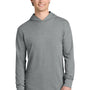 Next Level Mens CVC Long Sleeve Hooded T-Shirt Hoodie - Heather Dark Grey - NEW