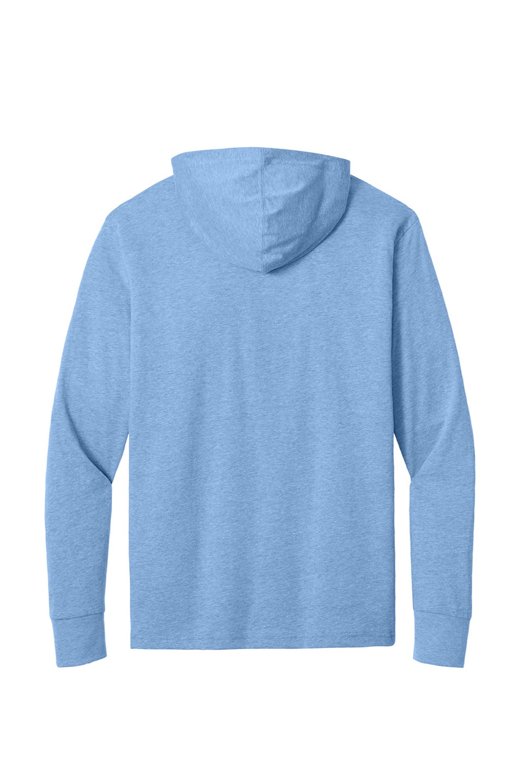 Next Level NL6221 Mens CVC Long Sleeve Hooded T-Shirt Hoodie Heather Columbia Blue Flat Back