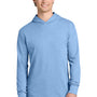 Next Level Mens CVC Long Sleeve Hooded T-Shirt Hoodie - Heather Columbia Blue - NEW