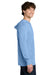 Next Level NL6221 Mens CVC Long Sleeve Hooded T-Shirt Hoodie Heather Columbia Blue Model Side
