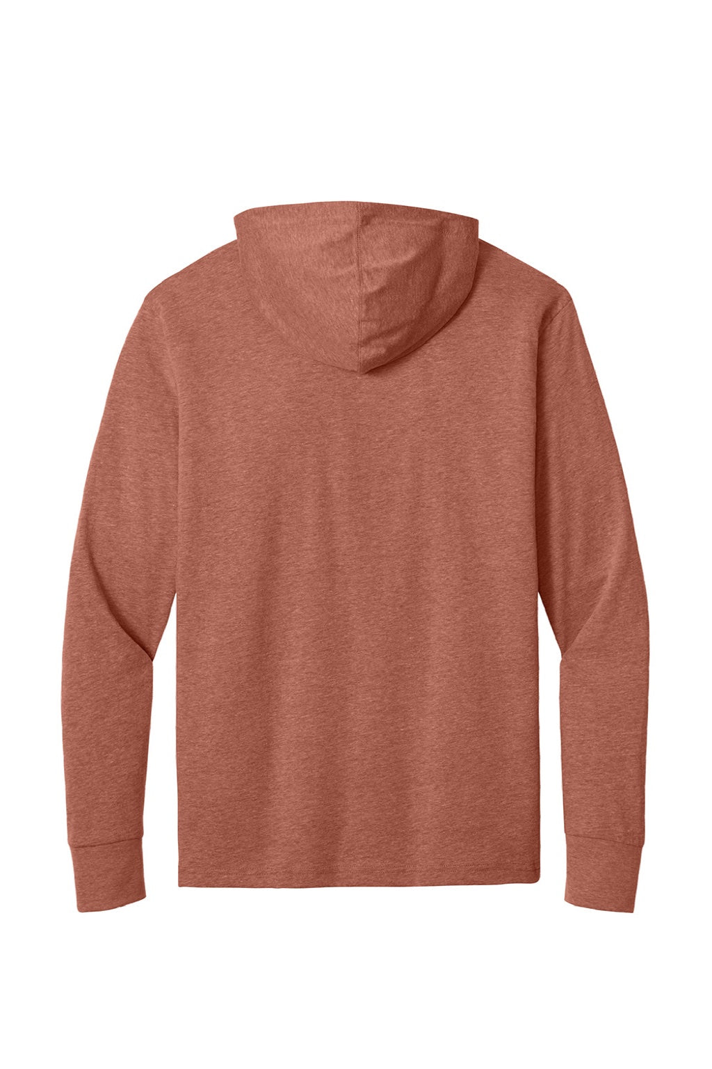 Next Level NL6221 Mens CVC Long Sleeve Hooded T-Shirt Hoodie Heather Redwood Flat Back