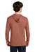 Next Level NL6221 Mens CVC Long Sleeve Hooded T-Shirt Hoodie Heather Redwood Model Back