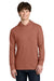 Next Level NL6221 Mens CVC Long Sleeve Hooded T-Shirt Hoodie Heather Redwood Model Front