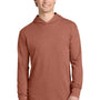 Next Level Mens CVC Long Sleeve Hooded T-Shirt Hoodie - Heather Redwood - NEW