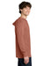 Next Level NL6221 Mens CVC Long Sleeve Hooded T-Shirt Hoodie Heather Redwood Model Side