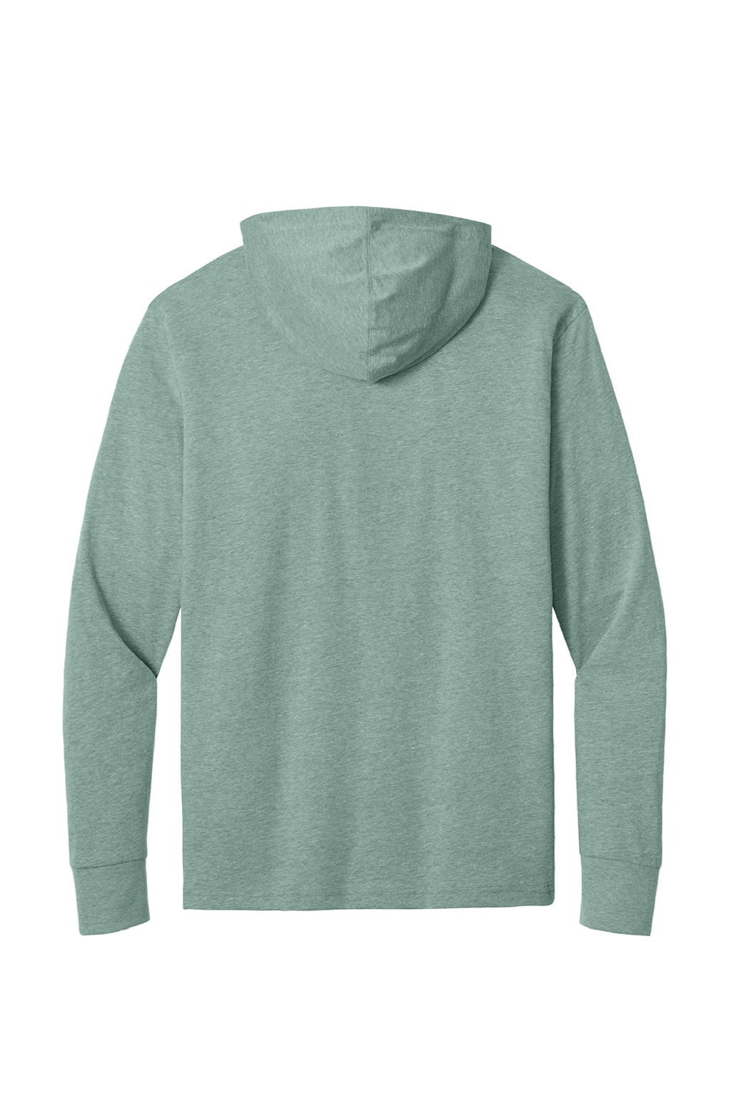 Next Level NL6221 Mens CVC Long Sleeve Hooded T-Shirt Hoodie Heather Seafoam Green Flat Back