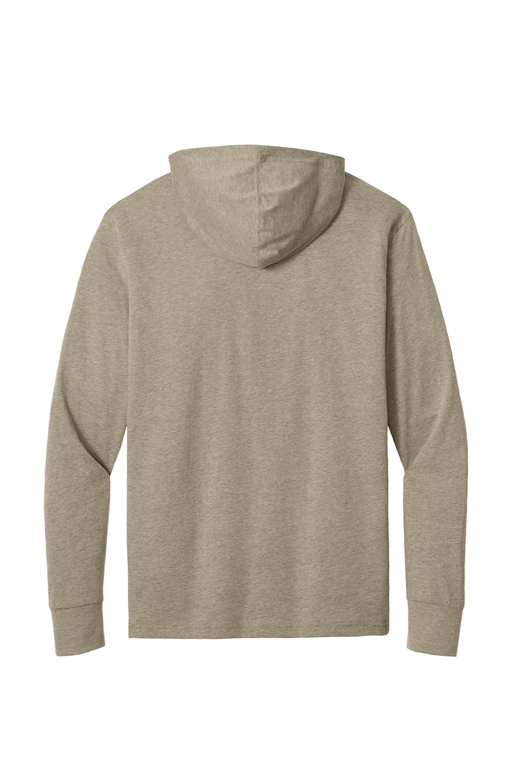 Next Level NL6221 Mens CVC Long Sleeve Hooded T-Shirt Hoodie Heather Tan Flat Back
