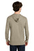 Next Level NL6221 Mens CVC Long Sleeve Hooded T-Shirt Hoodie Heather Tan Model Back