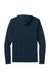 Next Level NL6221 Mens CVC Long Sleeve Hooded T-Shirt Hoodie Midnight Navy Blue Flat Back