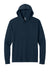 Next Level NL6221 Mens CVC Long Sleeve Hooded T-Shirt Hoodie Midnight Navy Blue Flat Front