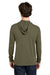 Next Level NL6221 Mens CVC Long Sleeve Hooded T-Shirt Hoodie Military Green Model Back