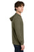 Next Level NL6221 Mens CVC Long Sleeve Hooded T-Shirt Hoodie Military Green Model Side
