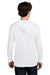 Next Level NL6221 Mens CVC Long Sleeve Hooded T-Shirt Hoodie White Model Back