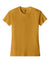 Next Level 6600 Womens Relaxed CVC Short Sleeve Crewneck T-Shirt Antique Gold Flat Front