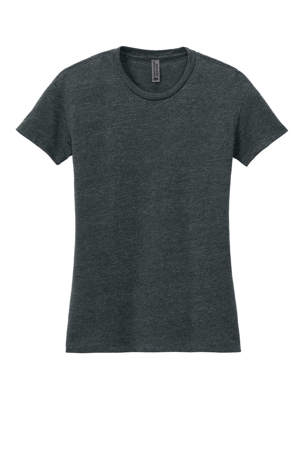 Next Level 6600 Womens Relaxed CVC Short Sleeve Crewneck T-Shirt Charcoal Grey Flat Front