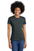 Next Level 6600 Womens Relaxed CVC Short Sleeve Crewneck T-Shirt Charcoal Grey Model Front