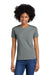 Next Level 6600 Womens Relaxed CVC Short Sleeve Crewneck T-Shirt Heather Dark Grey Model Front