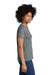 Next Level 6600 Womens Relaxed CVC Short Sleeve Crewneck T-Shirt Heather Dark Grey Model Side
