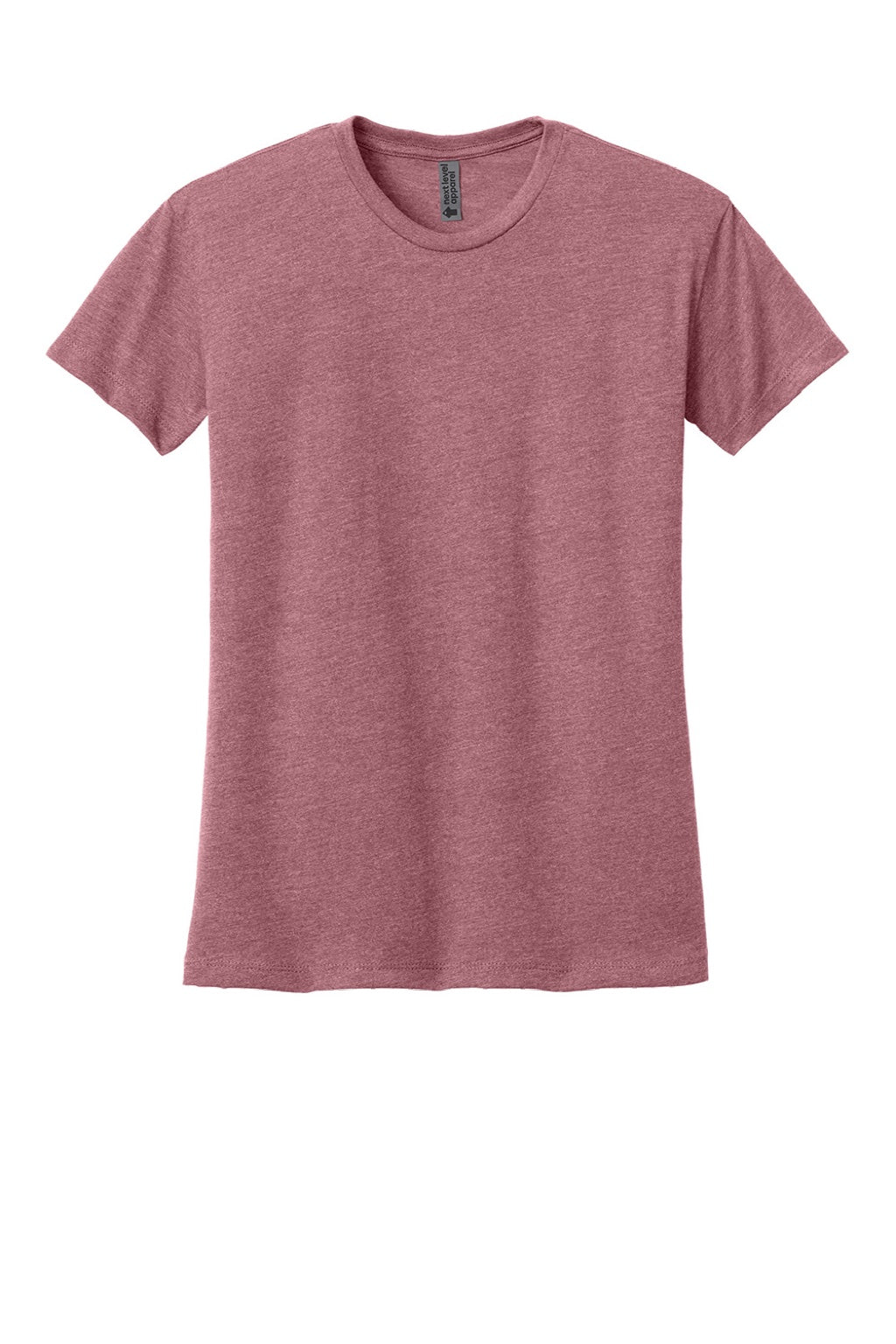 Next Level 6600 Womens Relaxed CVC Short Sleeve Crewneck T-Shirt Heather Mauve Flat Front