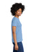 Next Level 6600 Womens Relaxed CVC Short Sleeve Crewneck T-Shirt Heather Columbia Blue Model Side