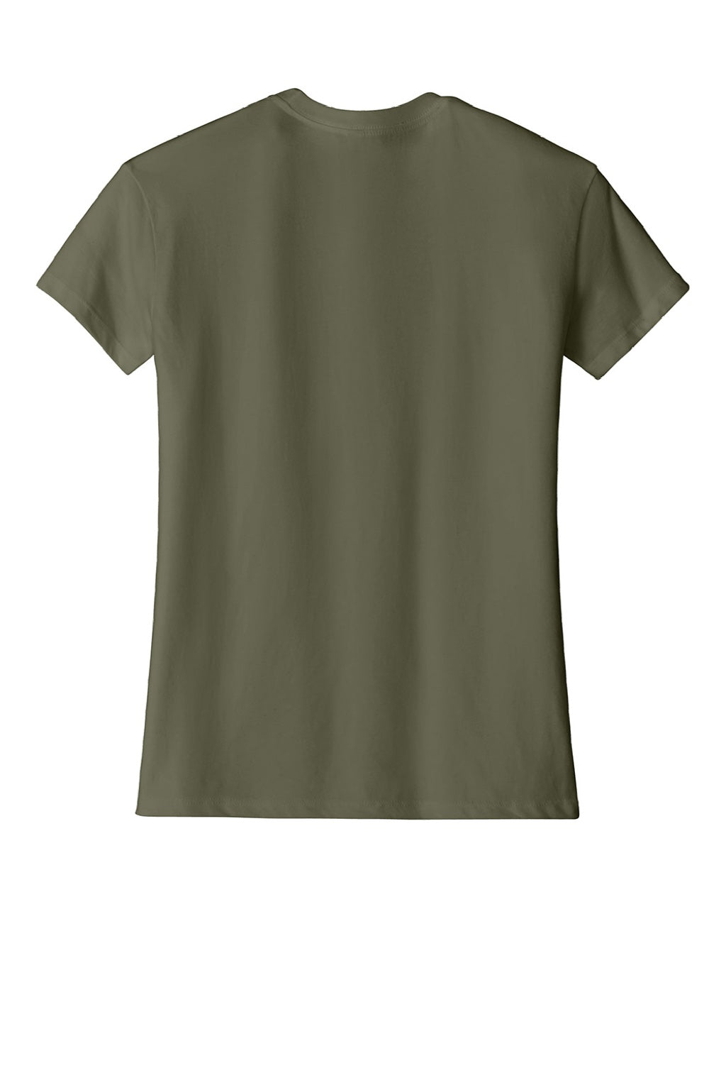 Next Level 6600 Womens Relaxed CVC Short Sleeve Crewneck T-Shirt Military Green Flat Back
