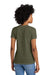 Next Level 6600 Womens Relaxed CVC Short Sleeve Crewneck T-Shirt Military Green Model Back