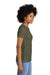 Next Level 6600 Womens Relaxed CVC Short Sleeve Crewneck T-Shirt Military Green Model Side