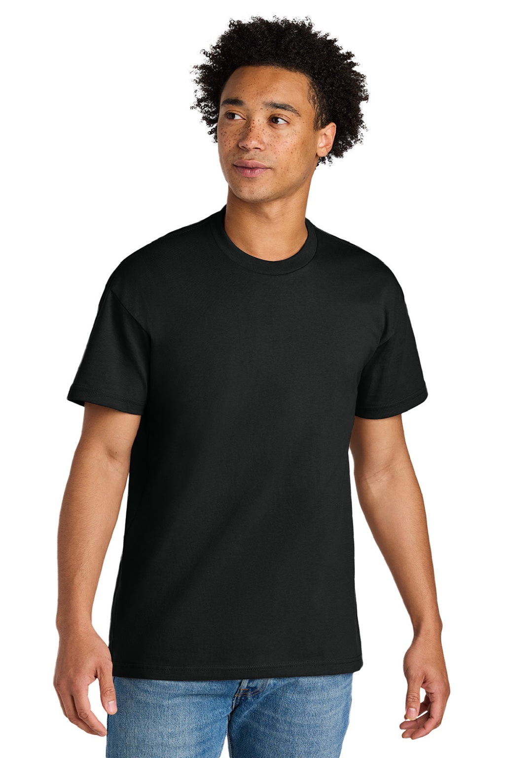 Next Level NL7200 Mens Short Sleeve Crewneck T-Shirt Black Model Front