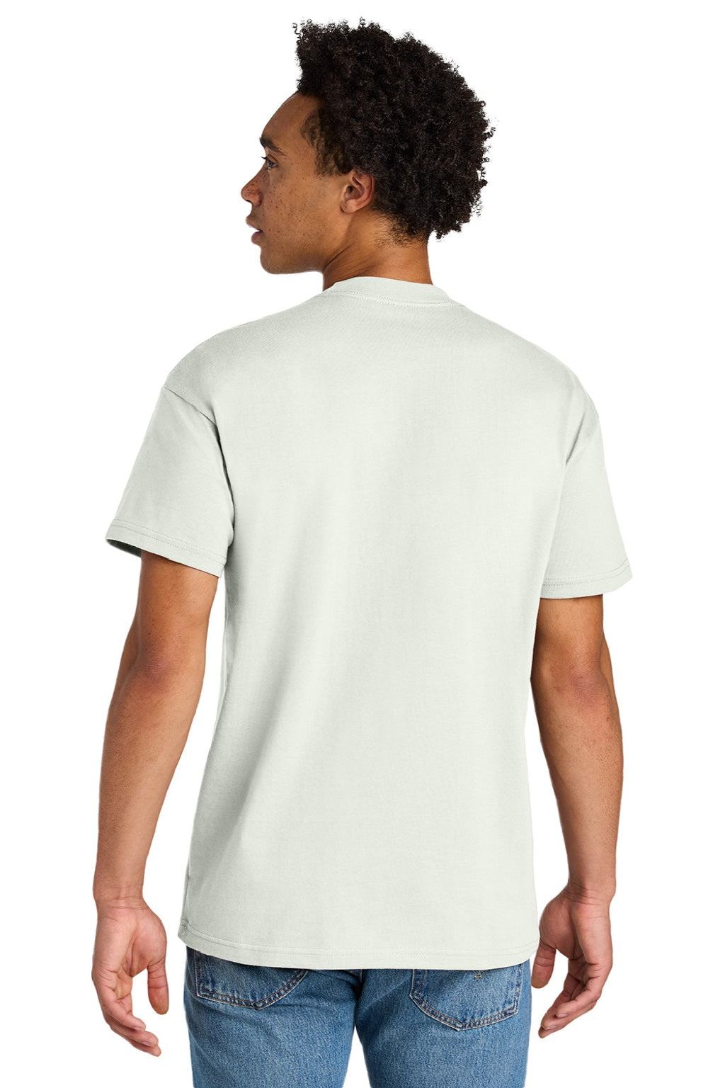 Next Level NL7200 Mens Short Sleeve Crewneck T-Shirt Bone Model Back