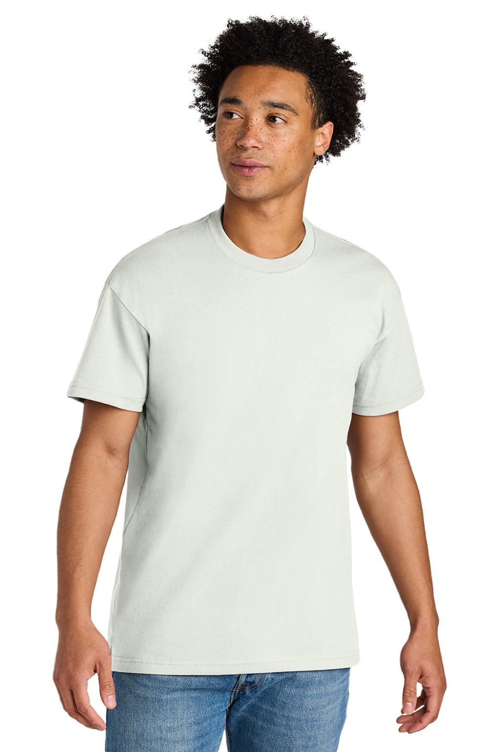 Next Level NL7200 Mens Short Sleeve Crewneck T-Shirt Bone Model Front