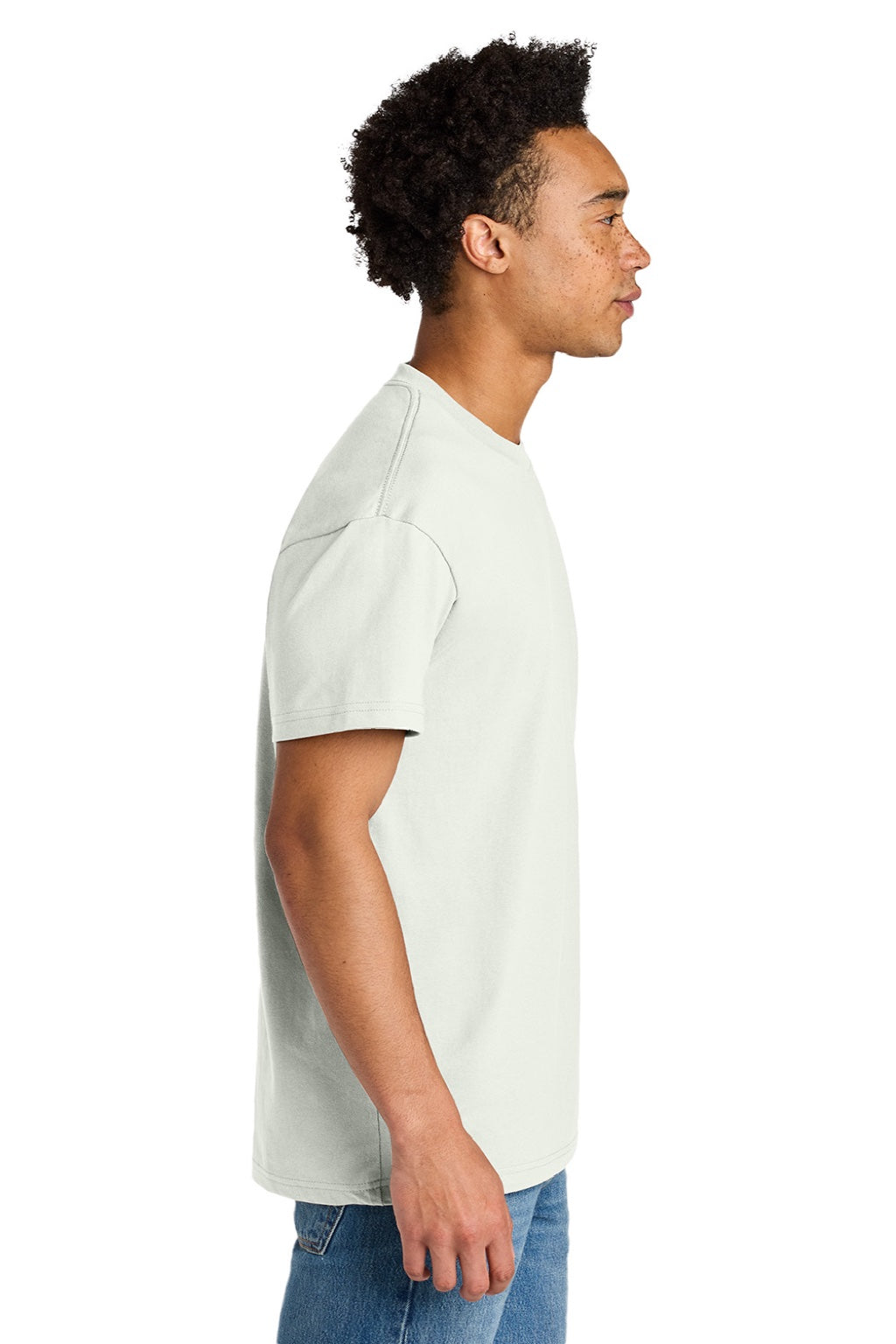 Next Level NL7200 Mens Short Sleeve Crewneck T-Shirt Bone Model Side