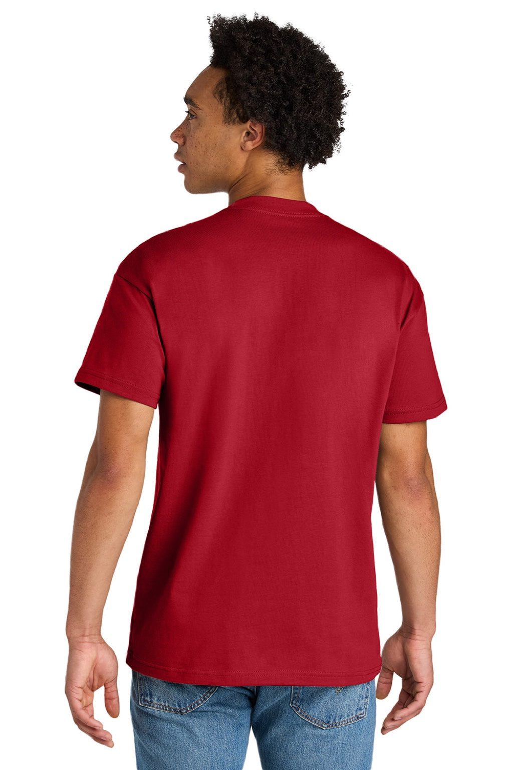 Next Level NL7200 Mens Short Sleeve Crewneck T-Shirt Red Model Back