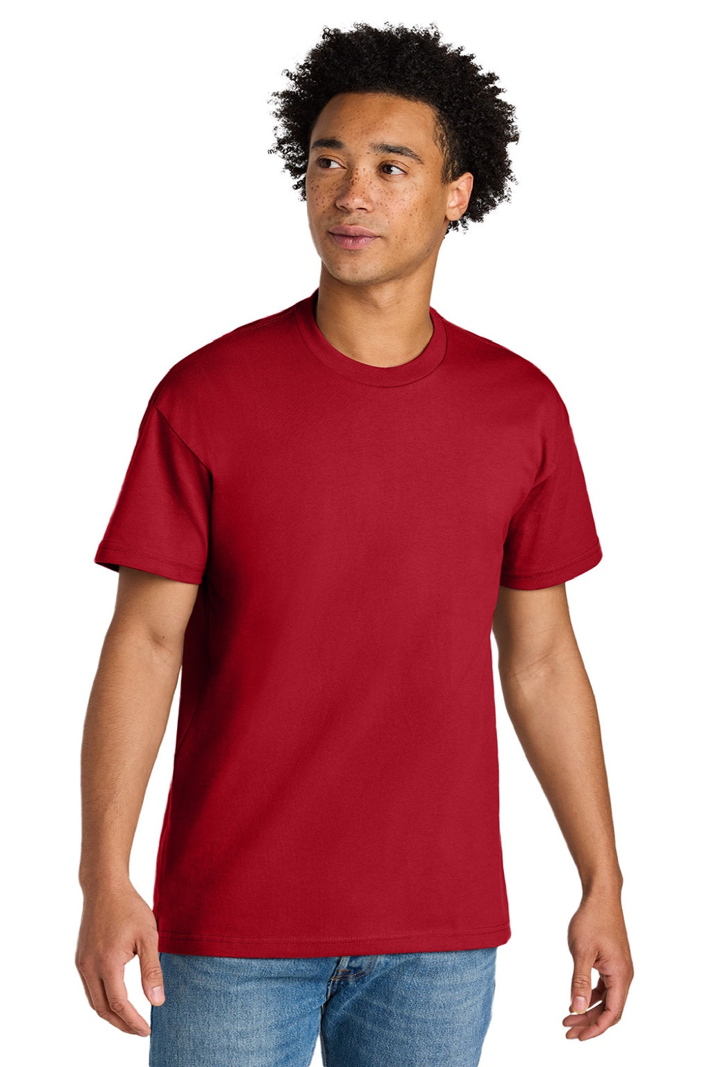 Next Level NL7200 Mens Short Sleeve Crewneck T-Shirt Red Model Front