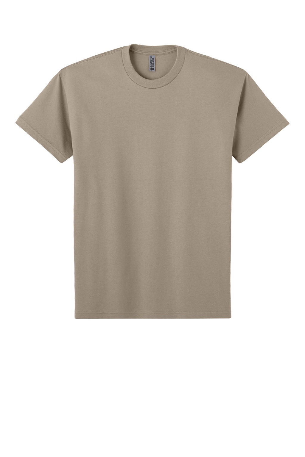 Next Level NL7200 Mens Short Sleeve Crewneck T-Shirt Tan Flat Front