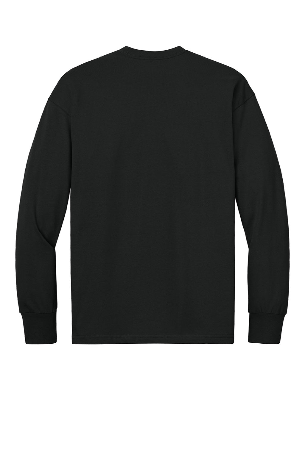 Next Level NL7211 Mens Long Sleeve Crewneck T-Shirt Black Flat Back