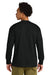 Next Level NL7211 Mens Long Sleeve Crewneck T-Shirt Black Model Back