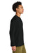Next Level NL7211 Mens Long Sleeve Crewneck T-Shirt Black Model Side