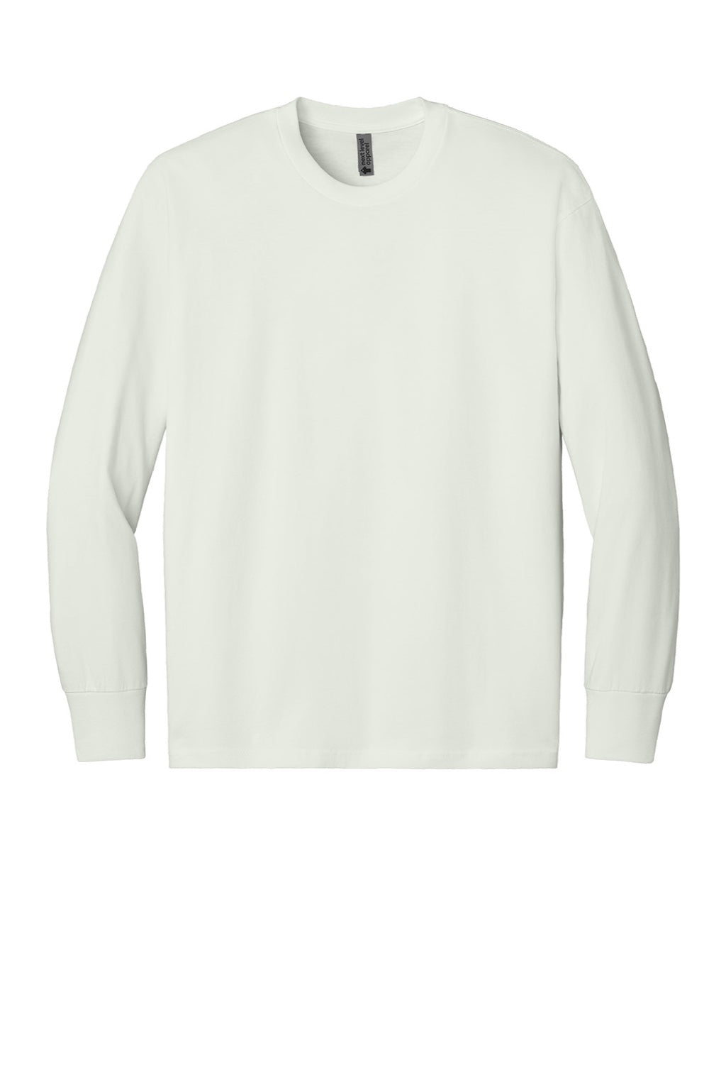 Next Level NL7211 Mens Long Sleeve Crewneck T-Shirt Bone Flat Front