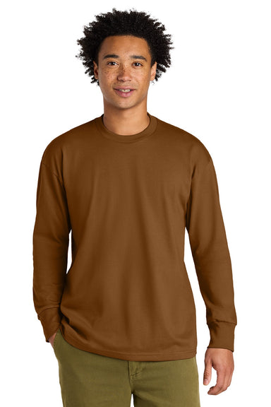 Next Level NL7211 Mens Long Sleeve Crewneck T-Shirt Clay Model Front