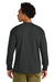Next Level NL7211 Mens Long Sleeve Crewneck T-Shirt Graphite Black Model Back