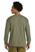 Next Level NL7211 Mens Long Sleeve Crewneck T-Shirt Light Olive Green Model Back